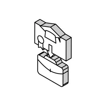 Course catalog online learning platform isometric icon vector illustration Stockillustratie