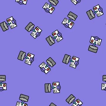 Course catalog online learning platform vector seamless pattern Stockillustratie