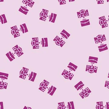 Course catalog online learning platform glyph seamless pattern Illustrazione stock