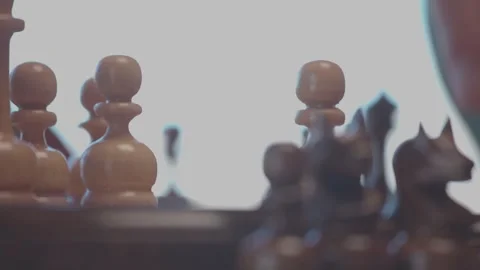 The course of a chess game 7 Stock Footage 330203941