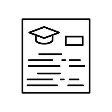 Course completion certificate icon design in filled and outlined style Stock Illustration