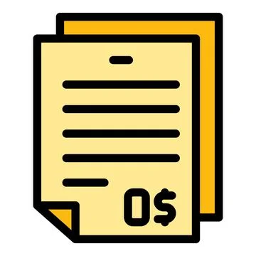 Course contract icon vector flat Stockillustratie