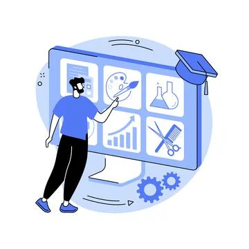 Course enrollment abstract concept vector illustration. Stock Illustration