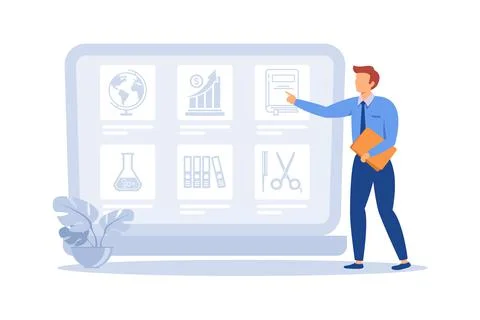 Course enrollment abstract concept vector illustration. Enroll in a course, a Stock Illustration