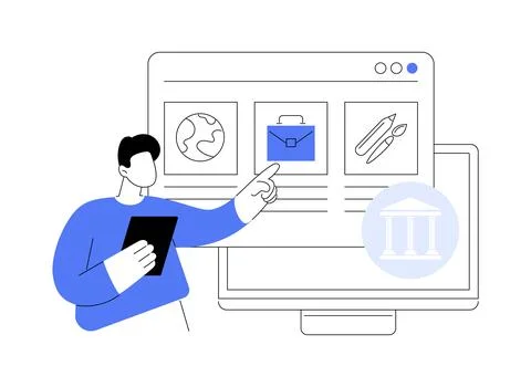 Course enrollment abstract concept vector illustration. Stock Illustration