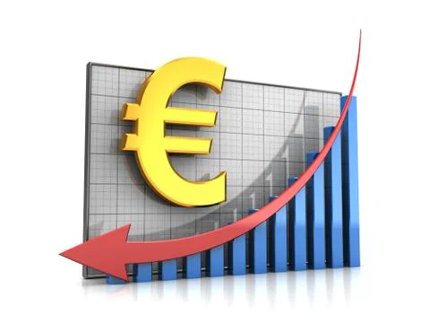 Course euro decline Stock Illustration
