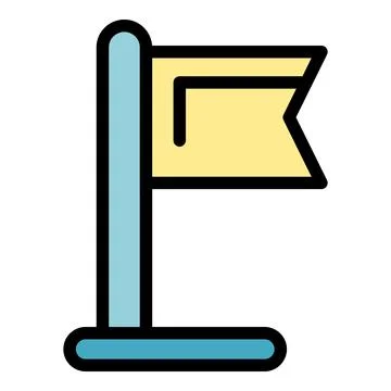 Course flag icon vector flat Stockillustratie