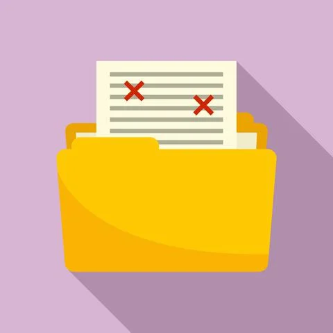 Course folder edit icon, flat style Illustrazione stock