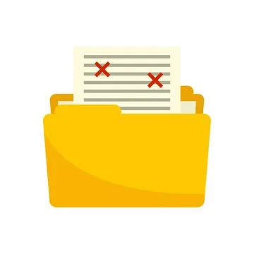 Course folder edit icon flat isolated Illustrazione stock