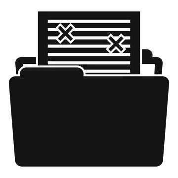 Course folder edit icon, simple style Illustrazione stock