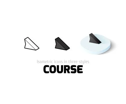 Course icon in different style Illustrazione stock