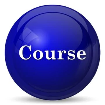 Course icon. Internet button on white background.. 스톡 일러스트
