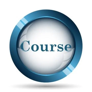 Course icon. Internet button on white background.. Stock Illustration