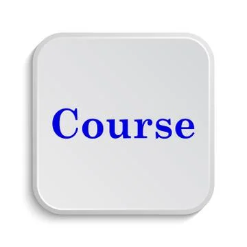 Course icon. Internet button on white background.. Stock Illustration