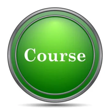 Course icon. Internet button on white background.. 스톡 일러스트