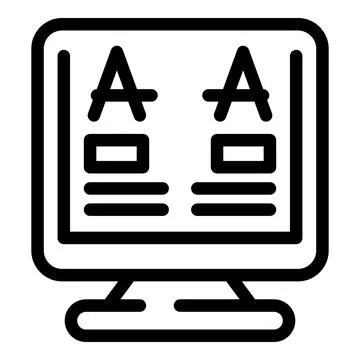 Course lesson icon outline vector. Espanol tutor Stockillustratie