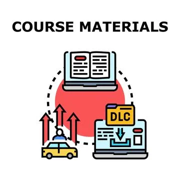 Course materials online learning content delivery system Stockillustratie