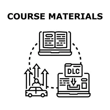 Course materials online learning content delivery system 스톡 일러스트