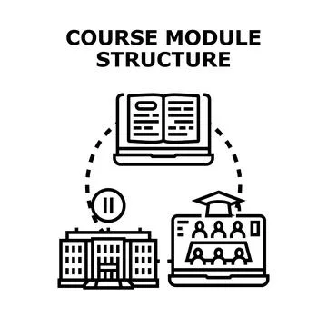 Course module structure for modern education and learning 스톡 일러스트