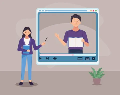 Course online tech Stock Illustration