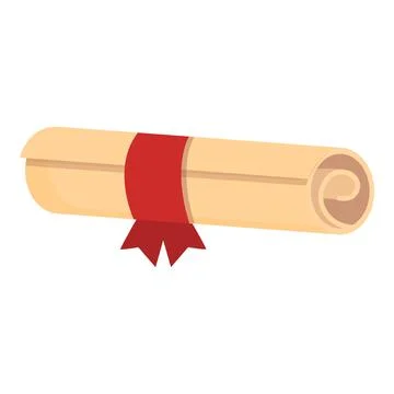 Course paper icon cartoon vector. Award certificate Stockillustratie