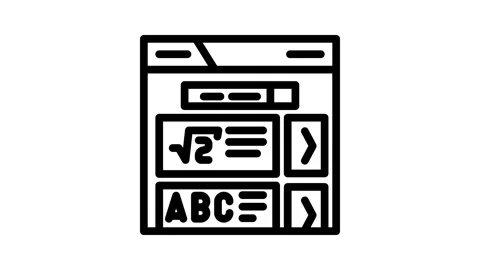 Course search bar education platform line icon animation Stock Footage 326749356