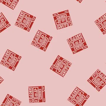Course search bar education platform glyph vector seamless pattern Stock Illustration