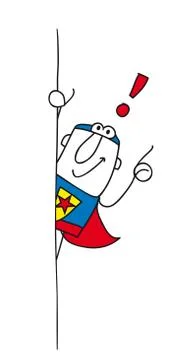 Of course superhero Stock Illustration