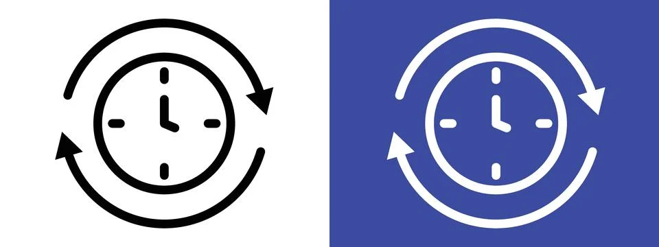 Course of time icon logo set vector Stockillustratie