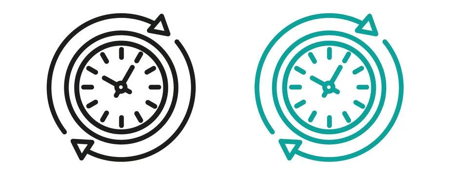 Course of time icon mark in filled style Stock Illustration