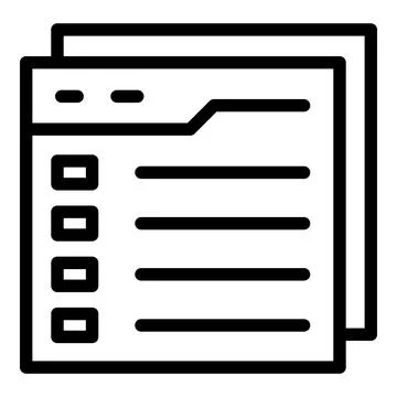 Course webpage icon outline vector. Online university Stockillustratie