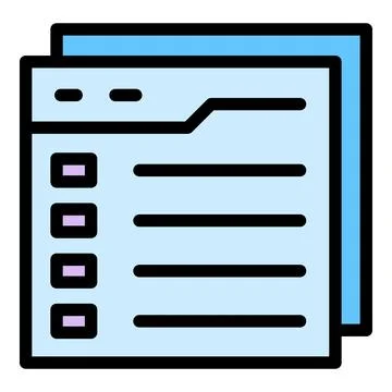 Course webpage icon vector flat Stockillustratie