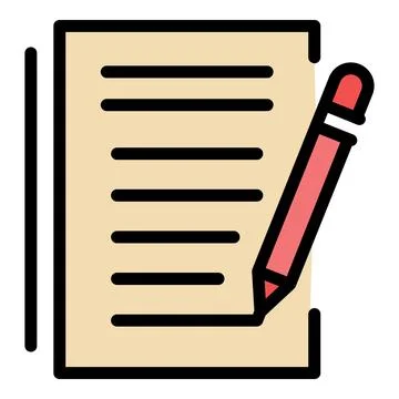 Course writing icon vector flat Stockillustratie