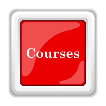 Courses icon. internet button on white background.. Stock Illustration