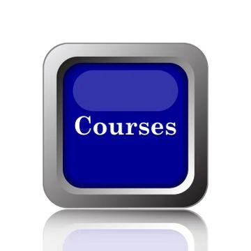 Courses icon. Internet button on white background.. 스톡 일러스트