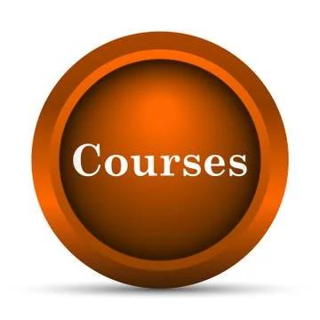 Courses icon. Internet button on white background.. Stock Illustration