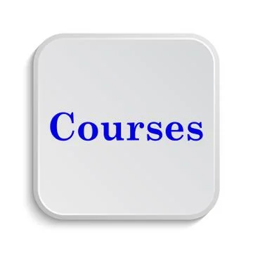 Courses icon. Internet button on white background.. 스톡 일러스트