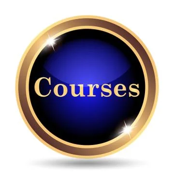 Courses icon. Internet button on white background.. Stock Illustration