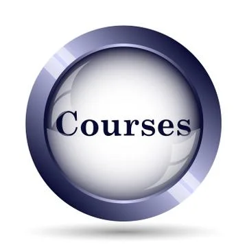 Courses icon. Internet button on white background.. Stock Illustration
