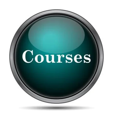 Courses icon. Internet button on white background.. Stock Illustration