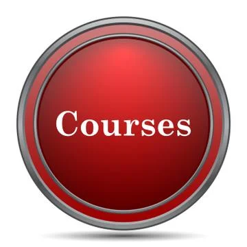 Courses icon. Internet button on white background.. Stock Illustration