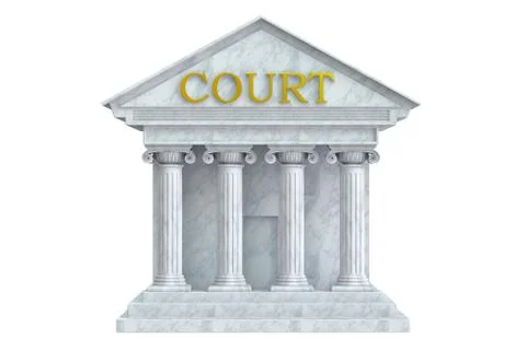 Court building, 3D rendering Ilustración de archivo
