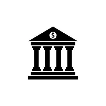 Court Building Flat Vector Icon Ilustración de archivo