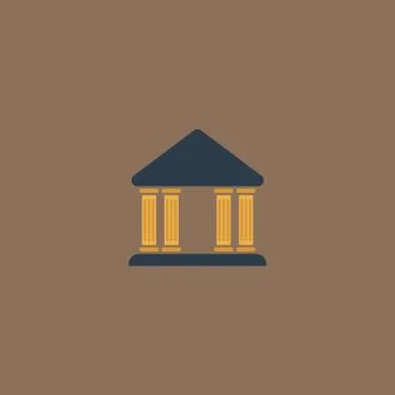 Court building vector icon Ilustración de archivo