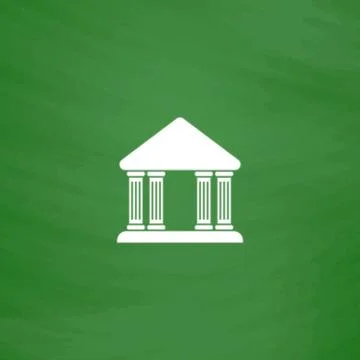 Court building vector icon Ilustración de archivo