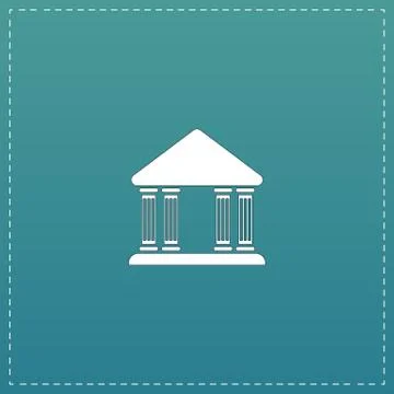 Court building vector icon Ilustración de archivo
