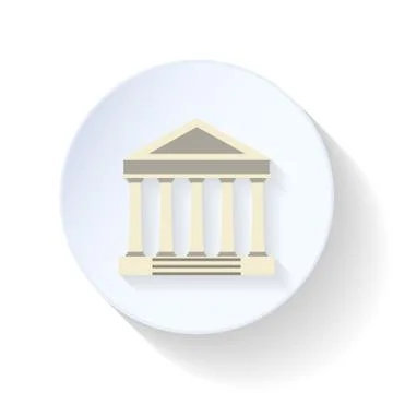 Court flat icon Stock Illustration