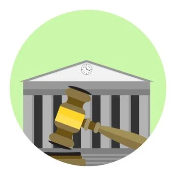 Court icon vector Stock Illustration