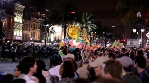 The Court of Jamshyd float in Hermes 2012 Parade Stock Footage 10824282