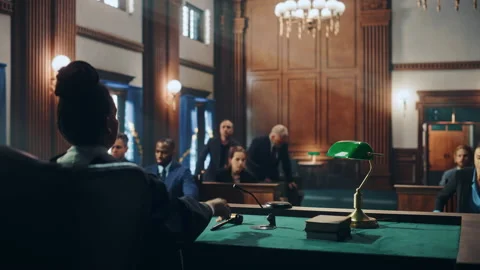 Court Room Session Stock Footage 158929702